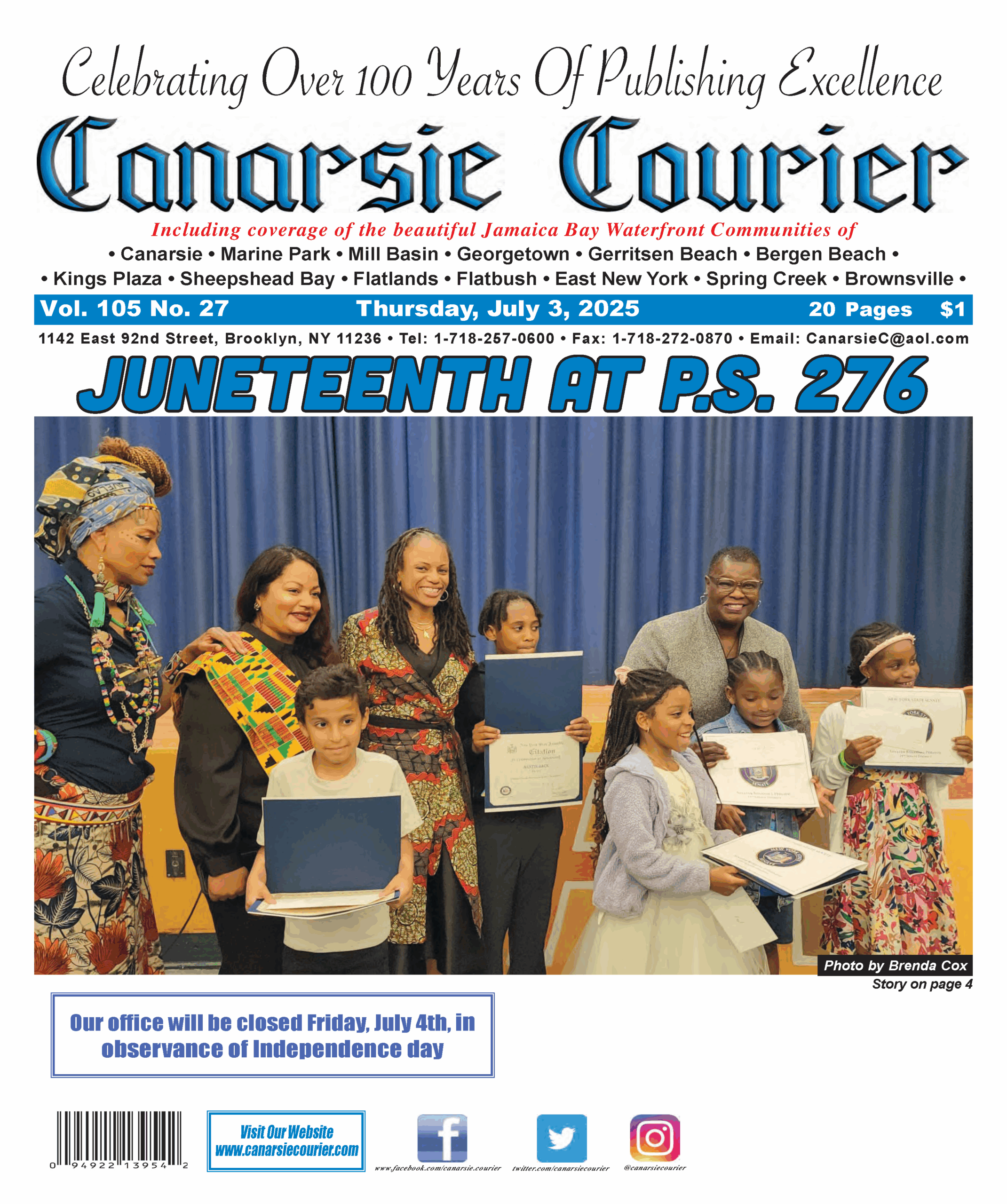Vol. 105 No. 27 Thursday, July 3, 2025