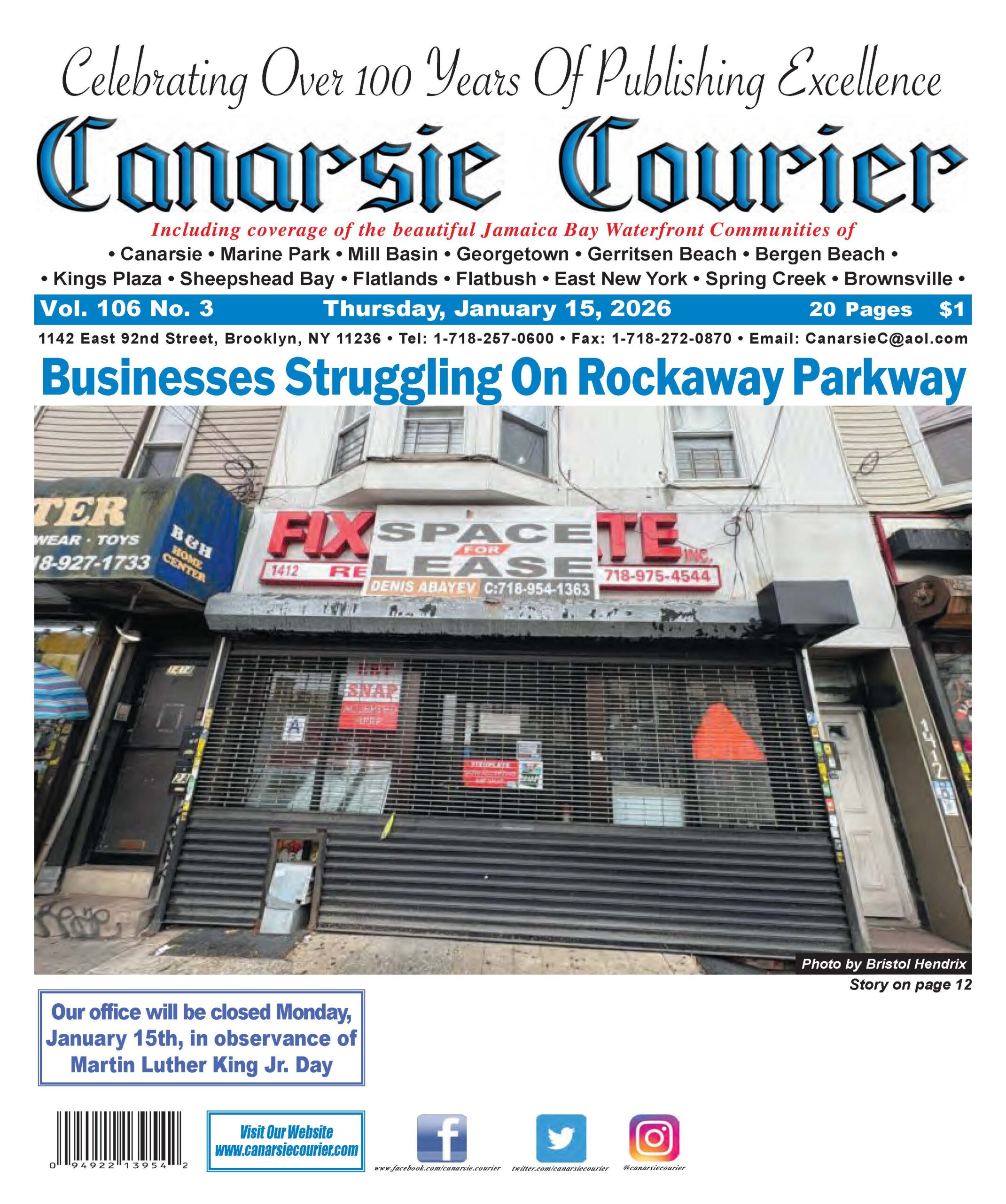 Vol. 106 No. 3 Thursday, January 15, 2026