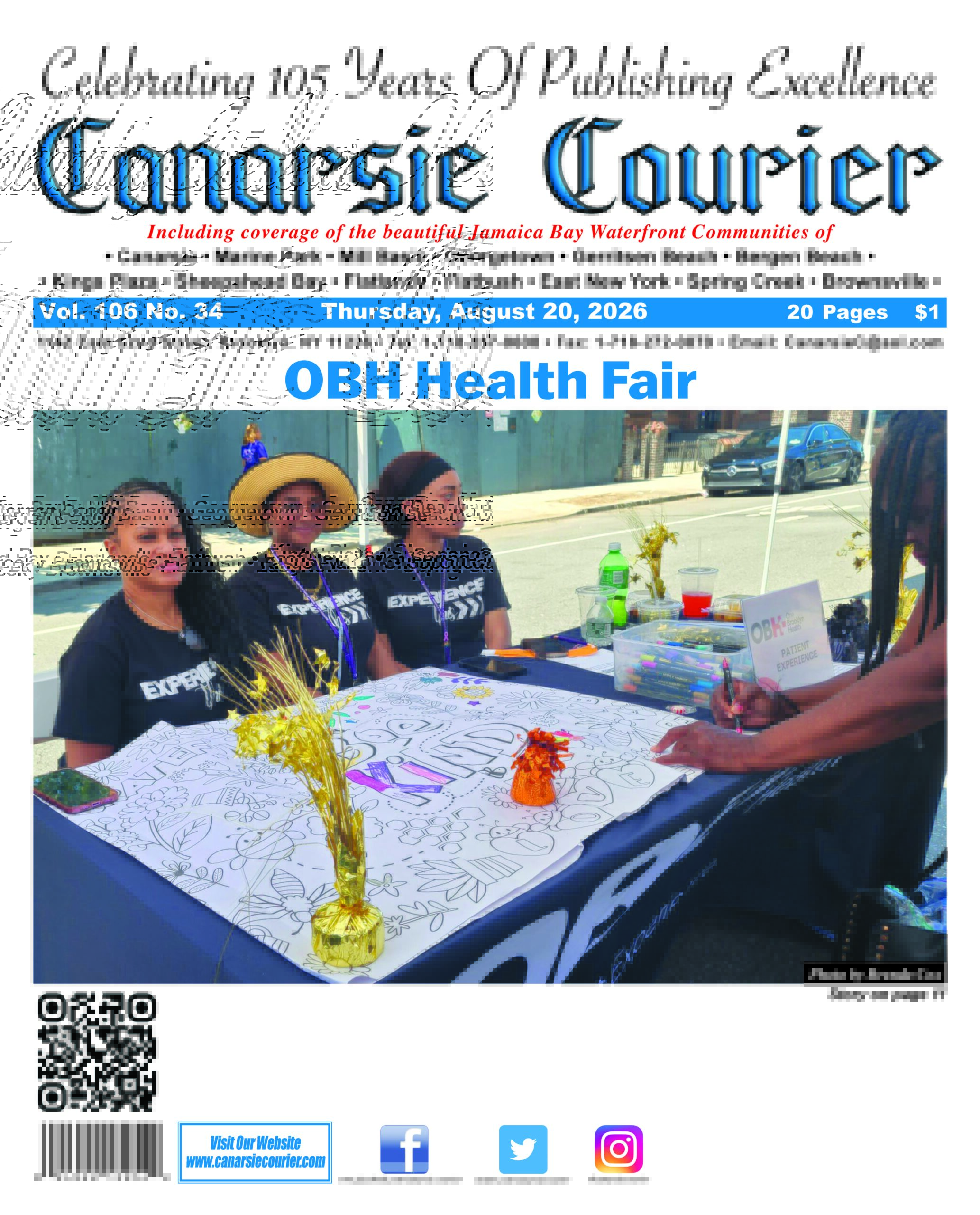 Vol. 106 No. 34 Thursday, August 20, 2026