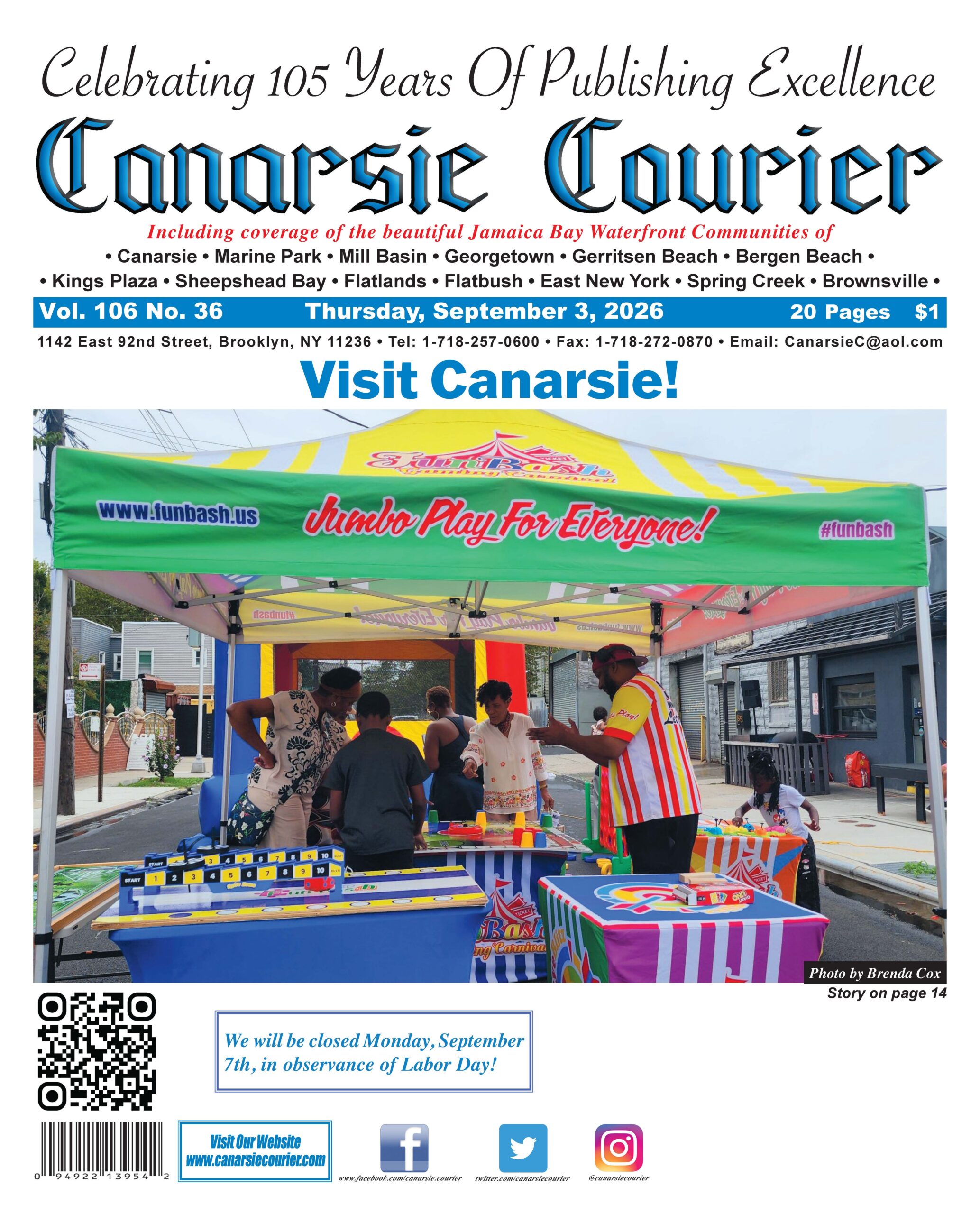 Vol. 106 No. 36 Thursday, September 3, 2026